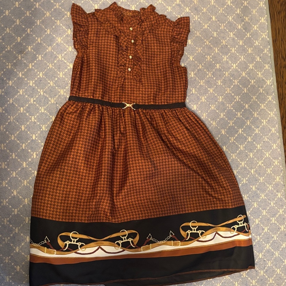 EUC Janie and Jack Charming Equestrian Kids Dress Sz 6